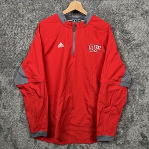 Saint John's Jonnnies Adidas Fielders Choice Convertible Jacket XL Red Gray